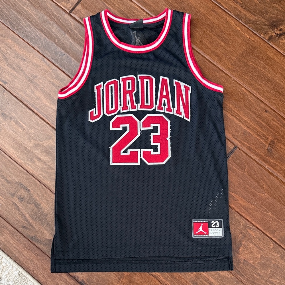 Jordan Black and Red 23 Jersey size Medium 10-12 yrs
